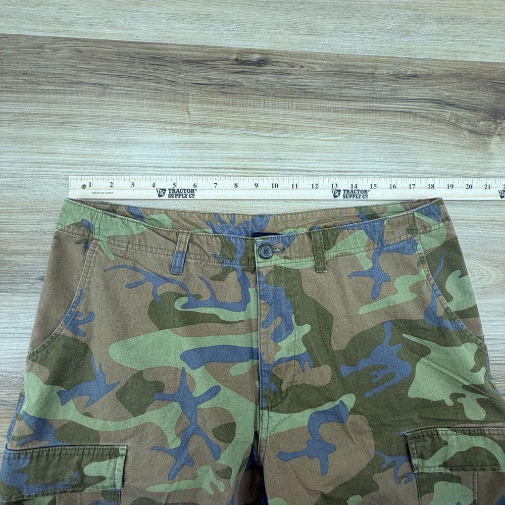 Patagonia Men's Organic Cotton Camouflage Cargo Shorts Brown Green Size 36 - Picture 5 of 7